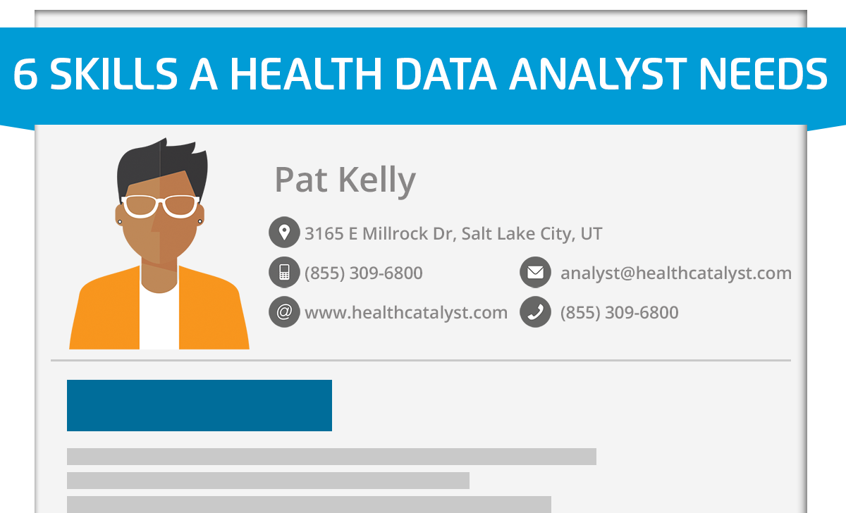 数据分析师技能-健康数据分析师需要信息图涵盖的6项技能