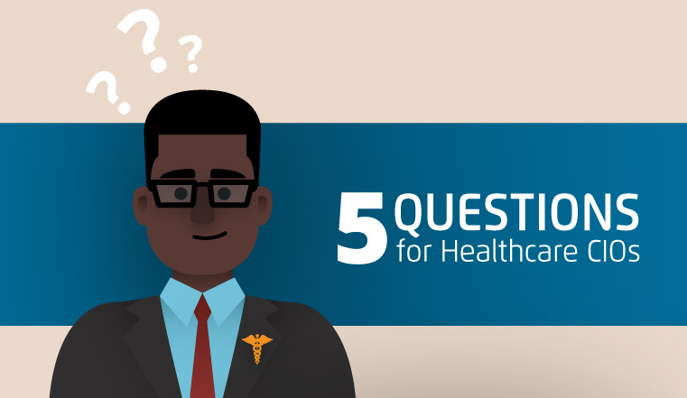 针对医疗保健行业首席信息官的5个问题信息图表